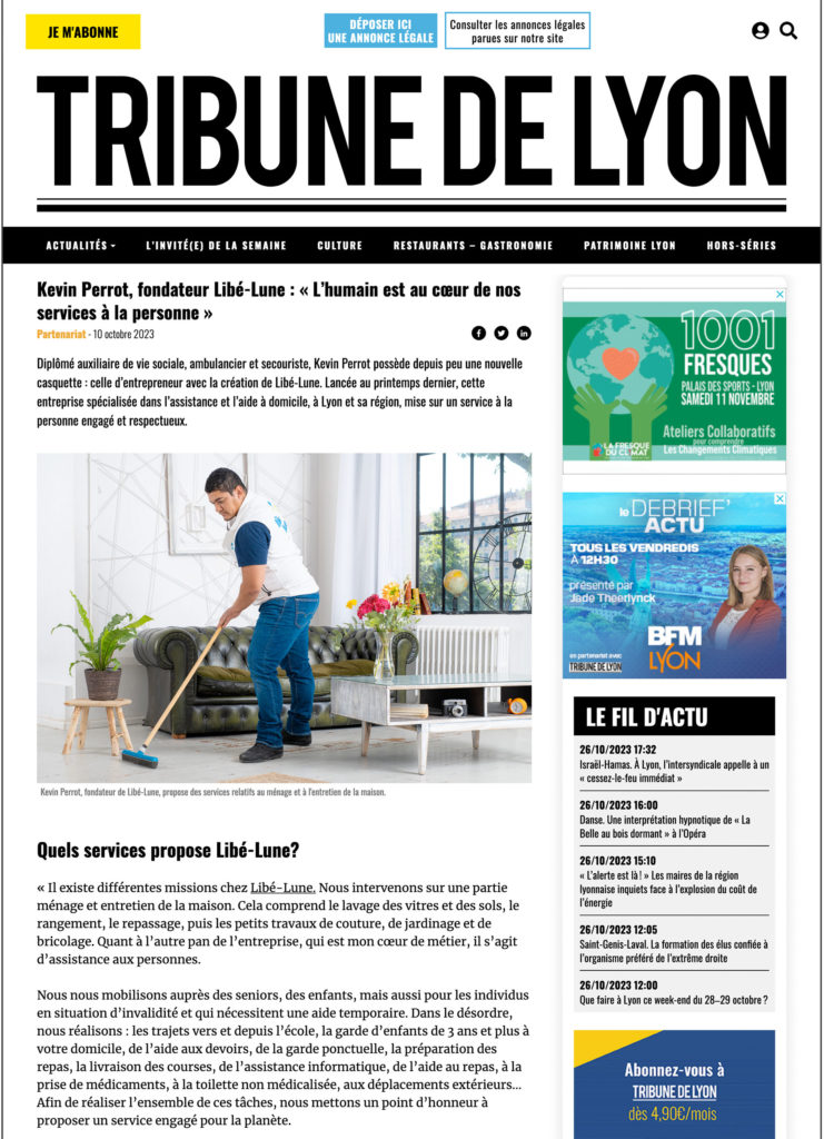 Article La Tribune de Lyon